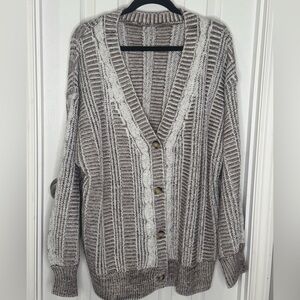 Cozy Striped Cardigan Sweater
